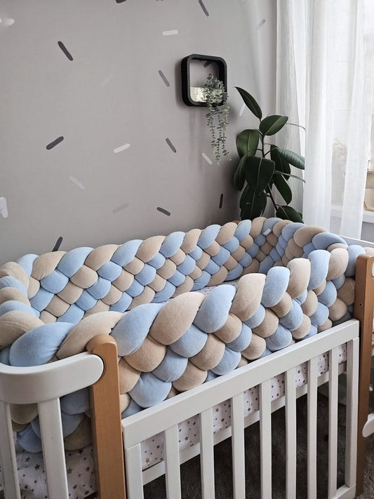Triple braided crib bumper. KARI studio