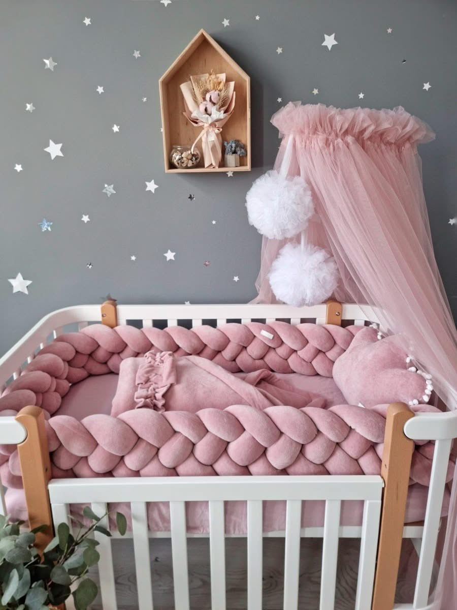 Personalized crib bumper set grey - KariStudio