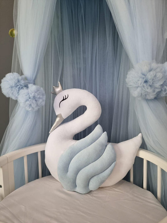 Princess Pillow swan blush, throw pillow - KariStudio