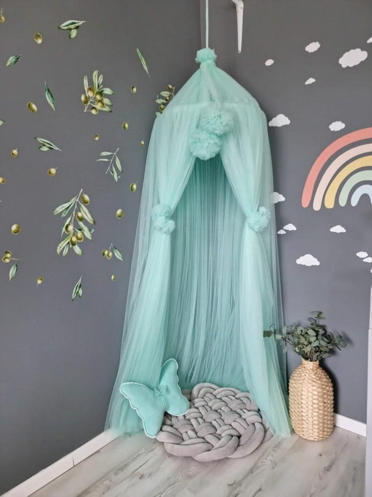 Light blush Princess baldachin, crib canopy - KariStudio