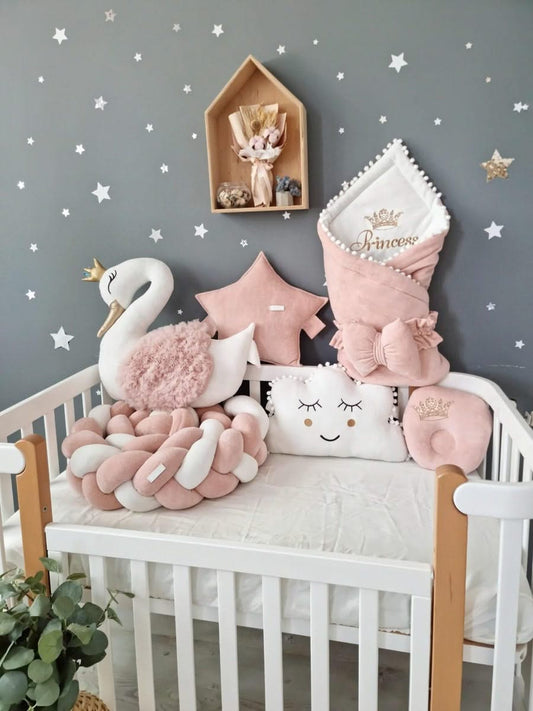 Personalized baby bedding set for girl blush 15 cm - KariStudio