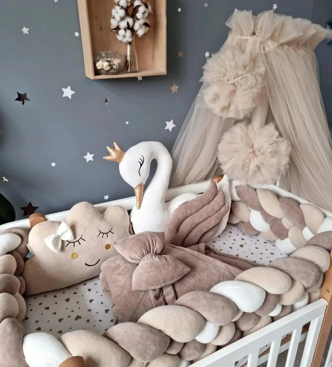 Personalized baby bedding set beige cappuchino - KariStudio