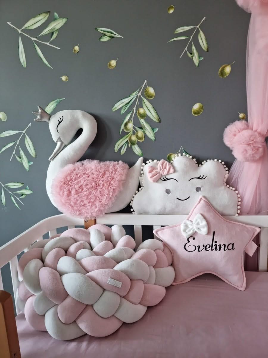 Personalized baby bedding set light pink - KariStudio