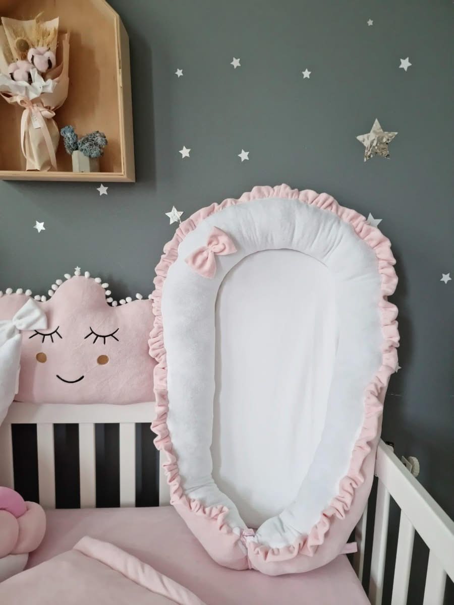 Personalized baby bedding set light pink - KariStudio