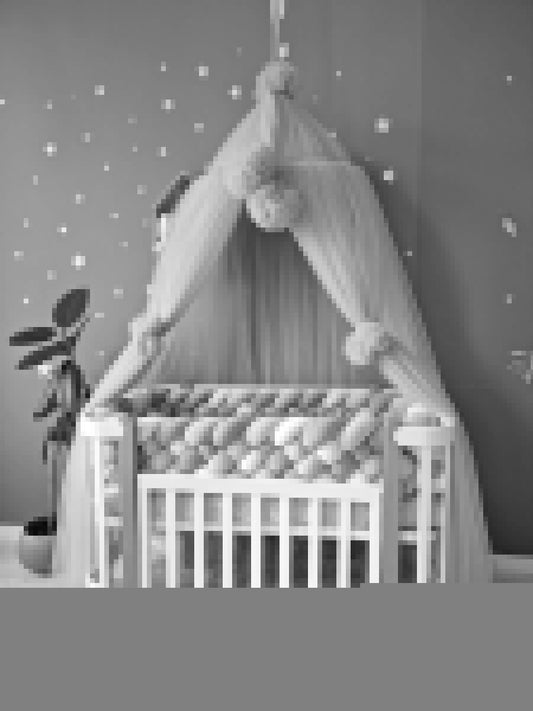 Personalized cot bumper set for girl blush - KariStudio