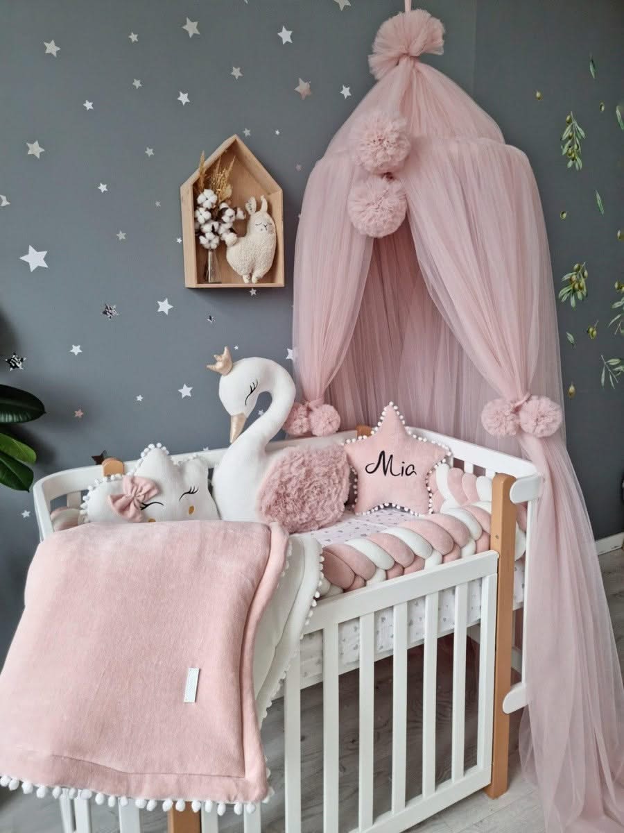 Personalized baby bedding set light blush - KariStudio