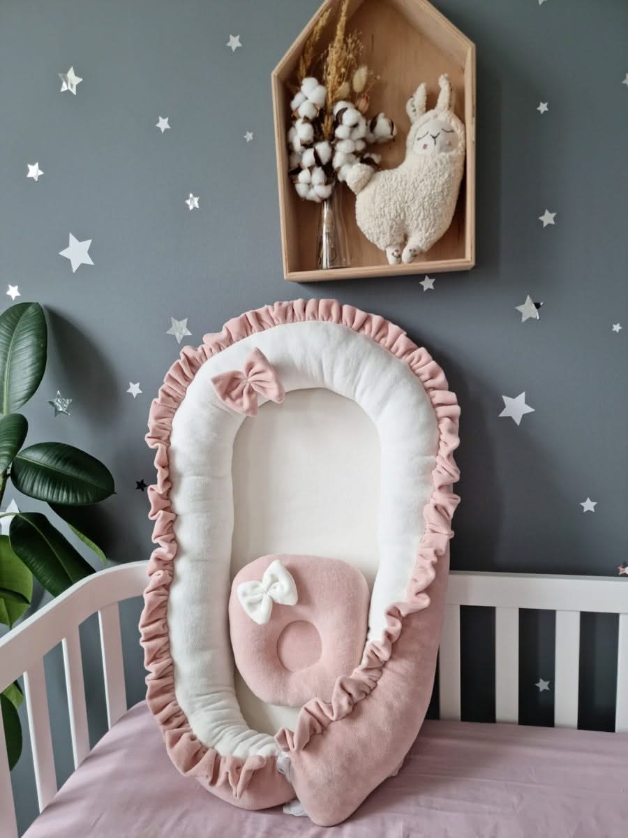 Personalized baby bedding set blush