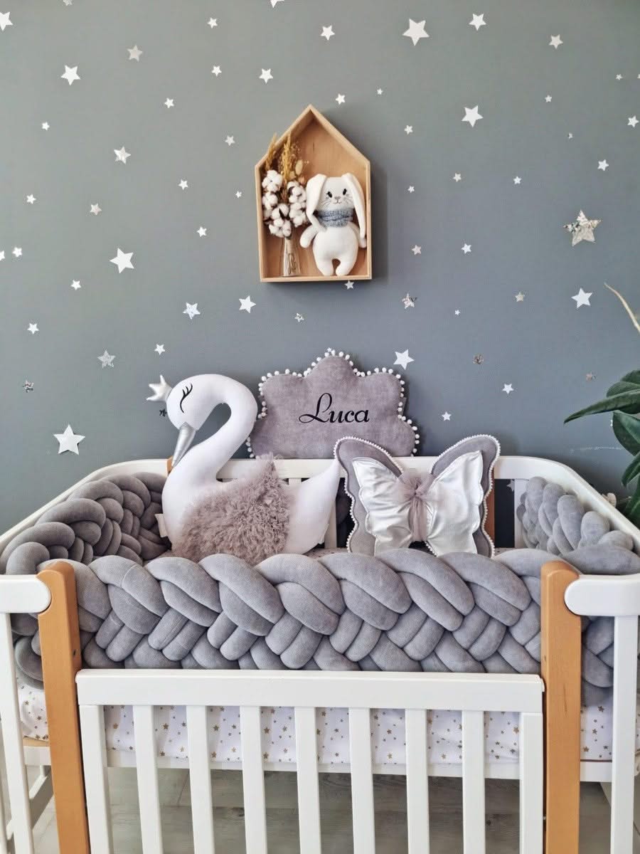 Personalized Baby bedding set for gray - KariStudio