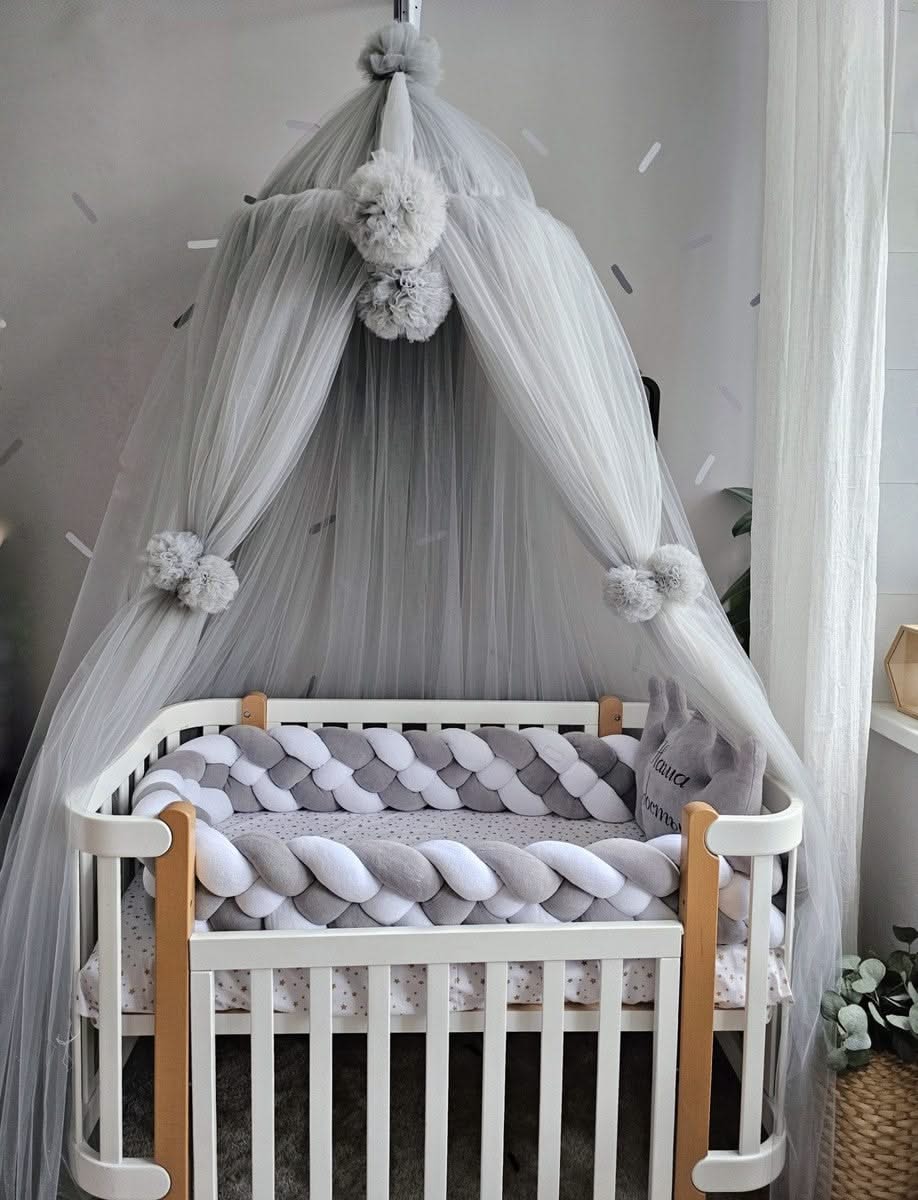 Baby bedding crib bumper set for boys gray. KARI studio