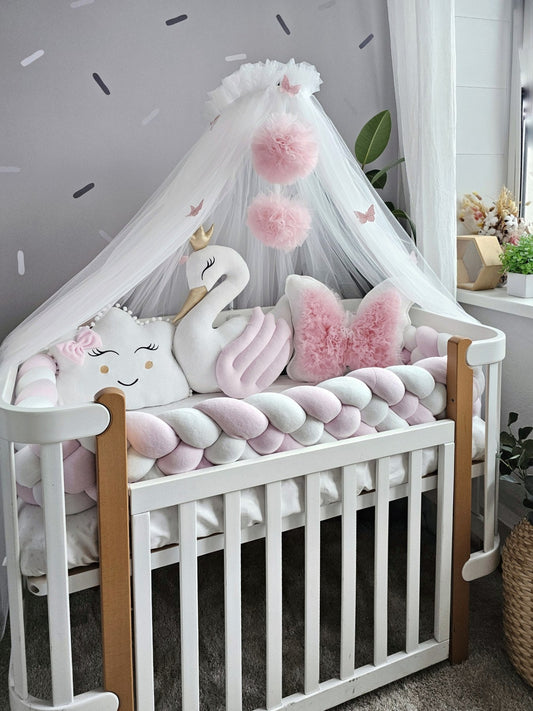 Baby girl crib bedding set light pink. KARI studio