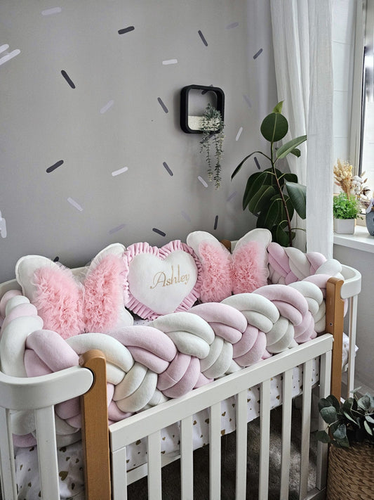 Light pink baby bedding set for girl