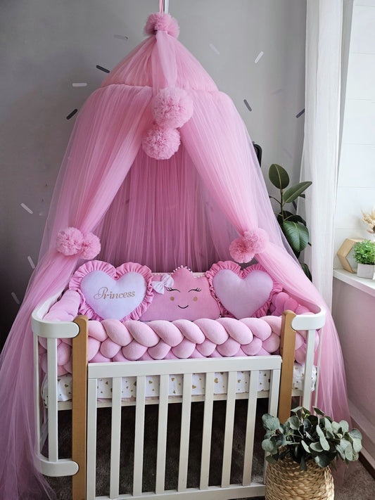 Baby girl bedding crib set pink. KARI studio