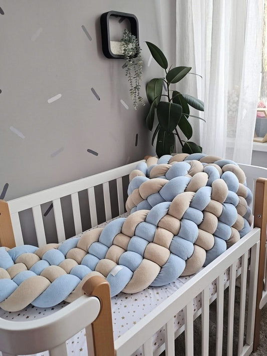 Triple braided crib bumper. KARI studio