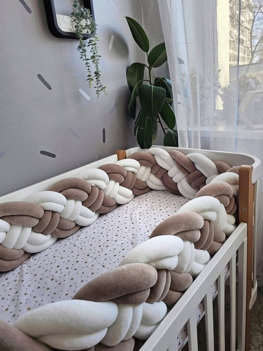 Custom Braided crib bumper. KARI studio