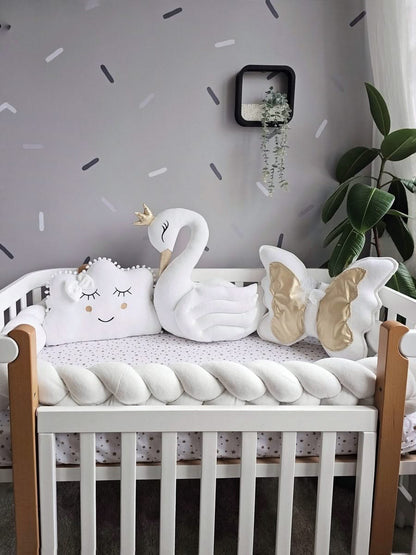 Personalized baby crib bedding set white - KariStudio