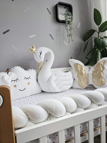 Personalized baby crib bedding set white - KariStudio