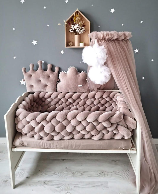 Triple braided crib bumper 30 cm - KariStudio