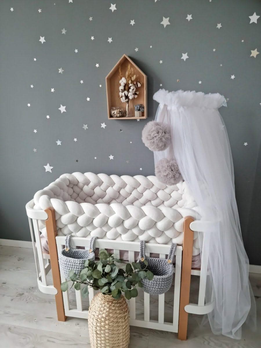 Triple braided crib bumper 30 cm - KariStudio