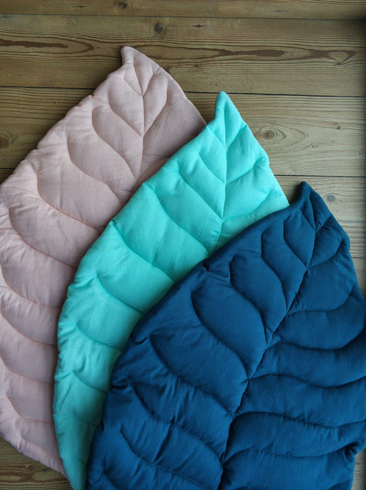Baby linen leaf play mat for boy and girl - KariStudio