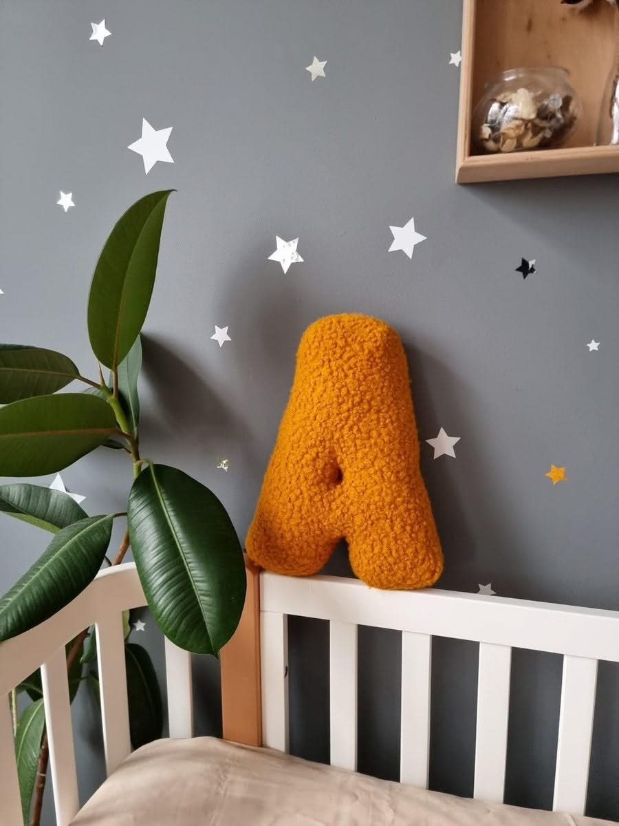 Alphabet pillow letter, personalized baby gift - KariStudio