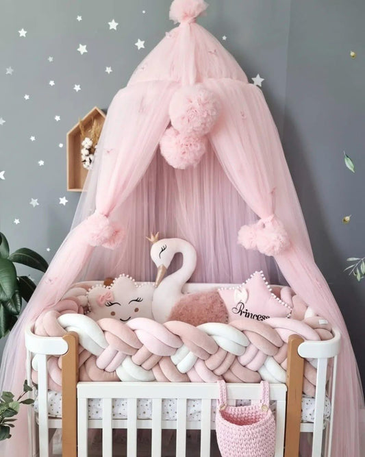 Personalized baby bedding set for girl blush, light pink - KariStudio