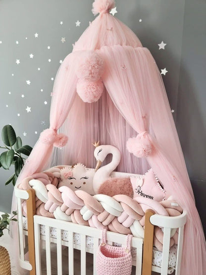 Personalized baby bedding set for girl blush, light pink - KariStudio