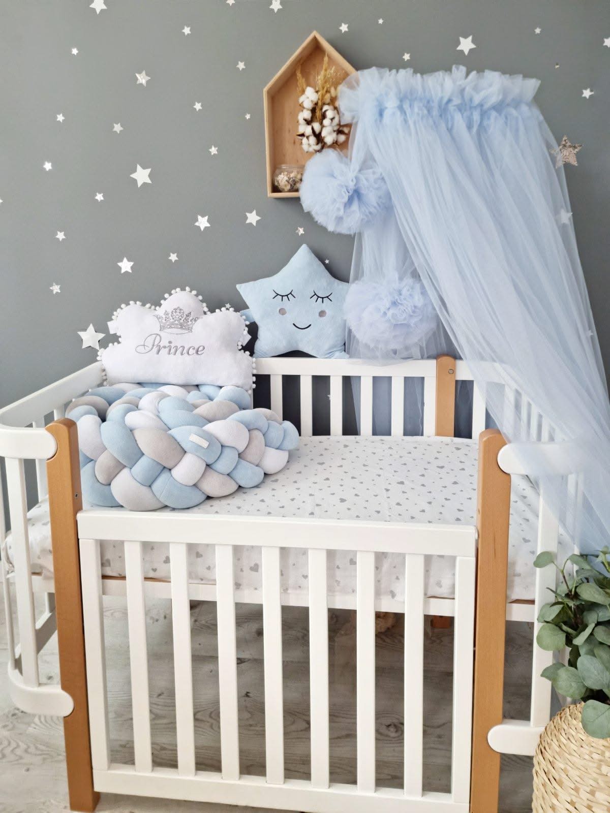 Beige bed canopy curtains - KariStudio