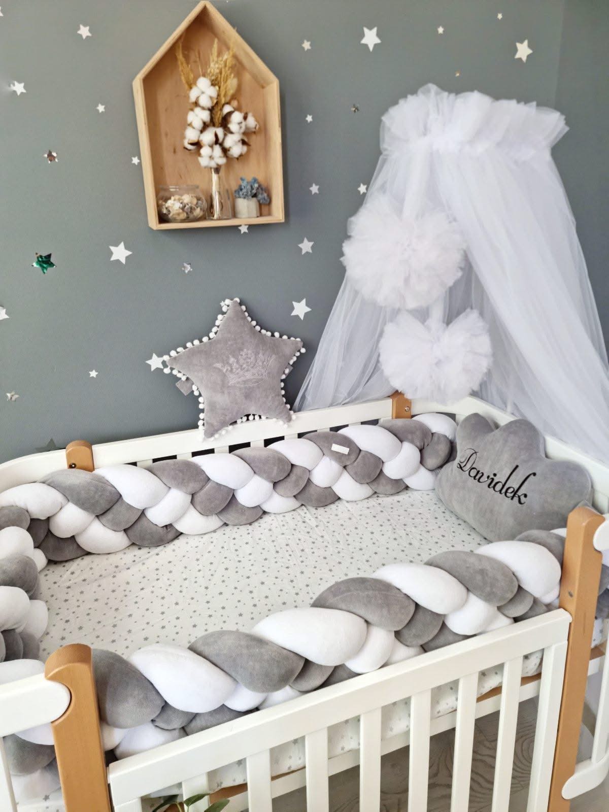 Beige bed canopy curtains - KariStudio