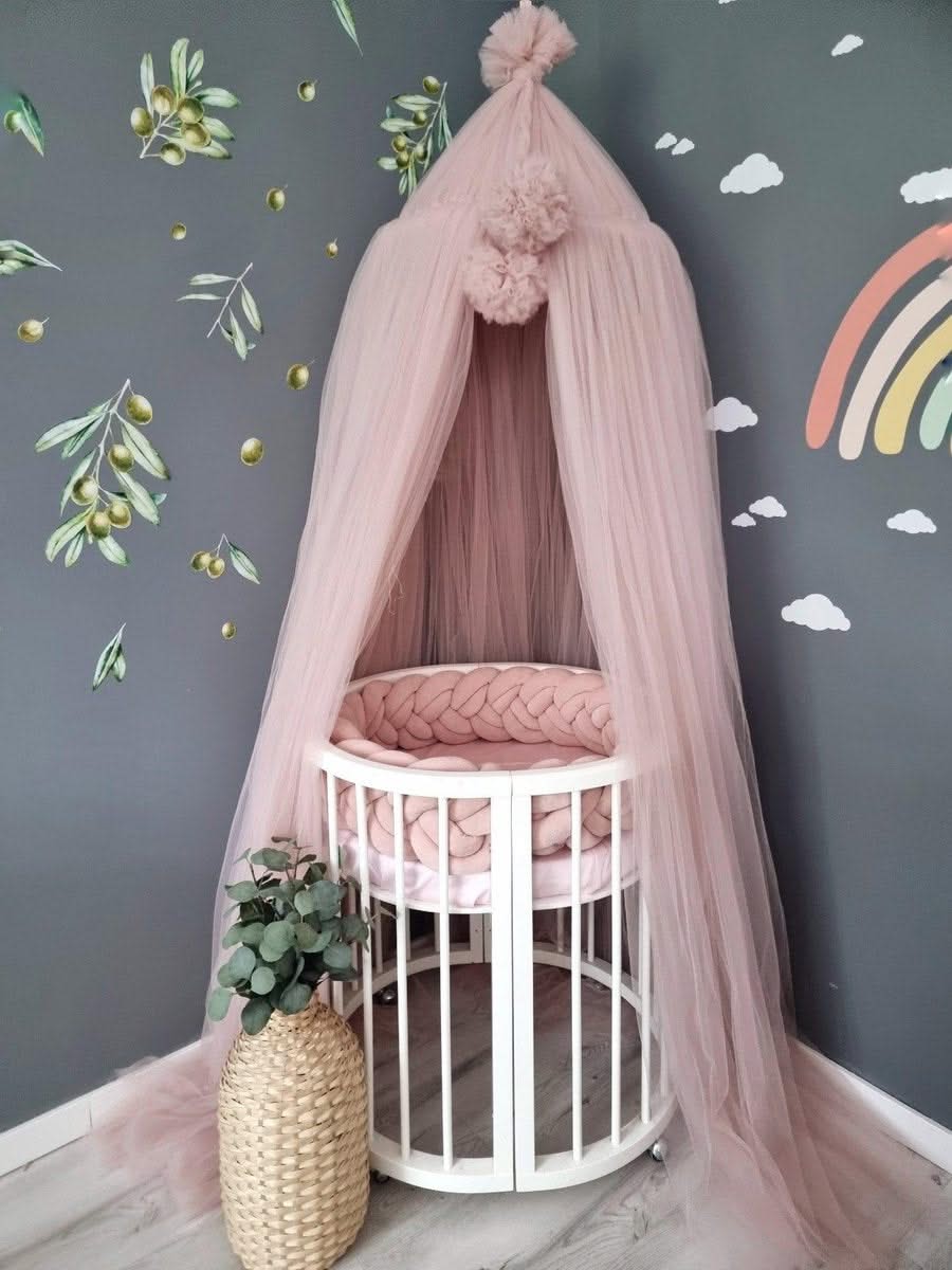 Light blush Princess baldachin, crib canopy - KariStudio