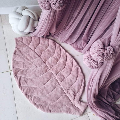 Baby leaf play mat blush rose - KariStudio