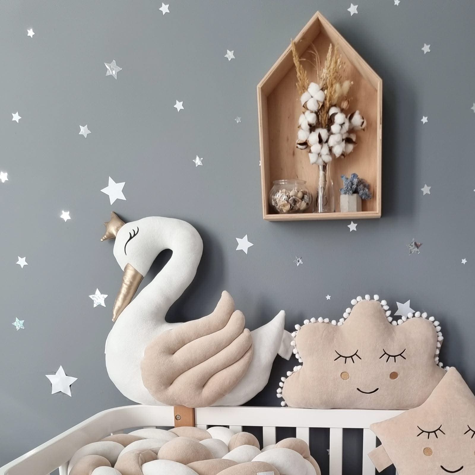 Princess Pillow swan blush, throw pillow - KariStudio