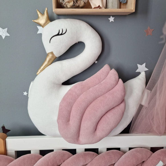 Princess Pillow swan blush, throw pillow - KariStudio