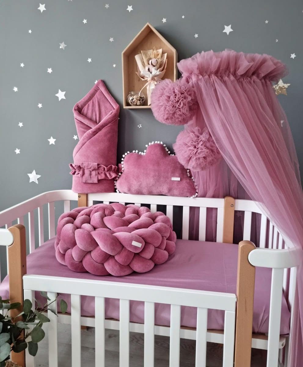 Personalized crib bumper set grey - KariStudio