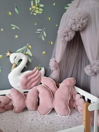 Butterfly pillow blush. Kids room decor. - KariStudio