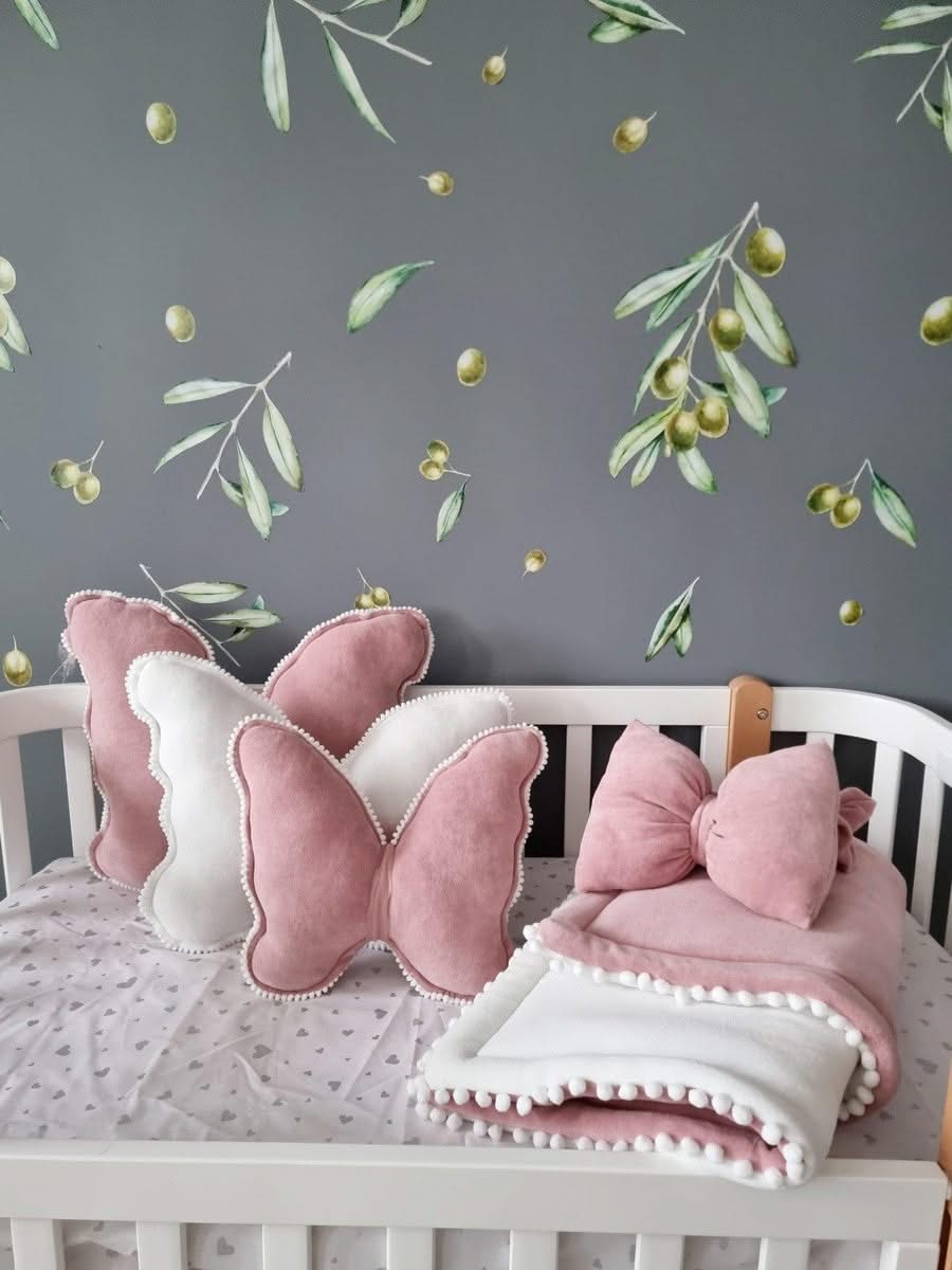 Butterfly pillow blush. Kids room decor. - KariStudio