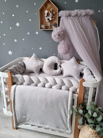 Beige bed canopy curtains - KariStudio