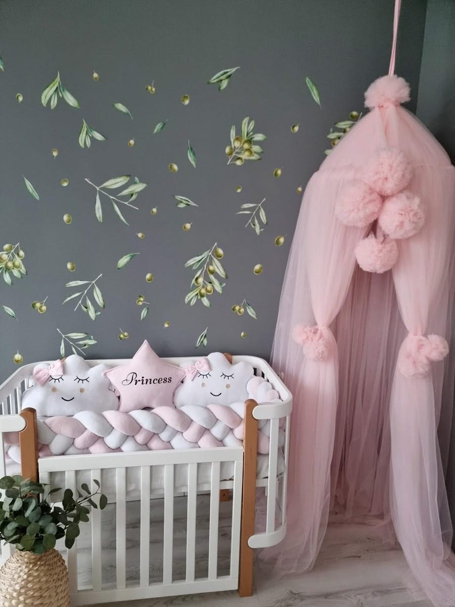 Light blush Princess baldachin, crib canopy - KariStudio