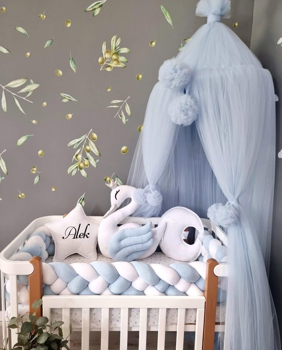 Light blush Princess baldachin, crib canopy - KariStudio