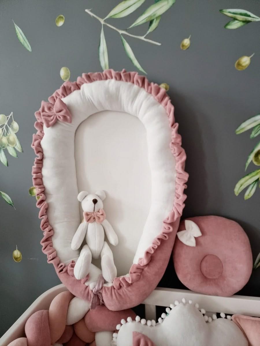 Personalized baby bedding set for girl blush 25 cm - KariStudio