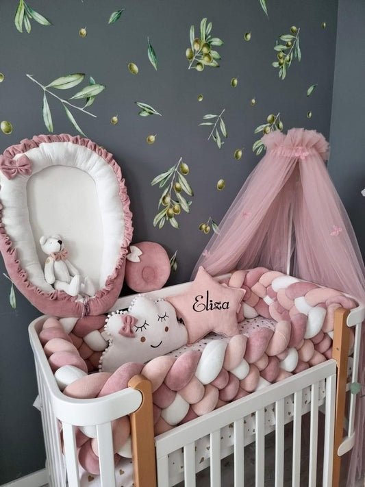 Personalized baby bedding set for girl blush 25 cm - KariStudio