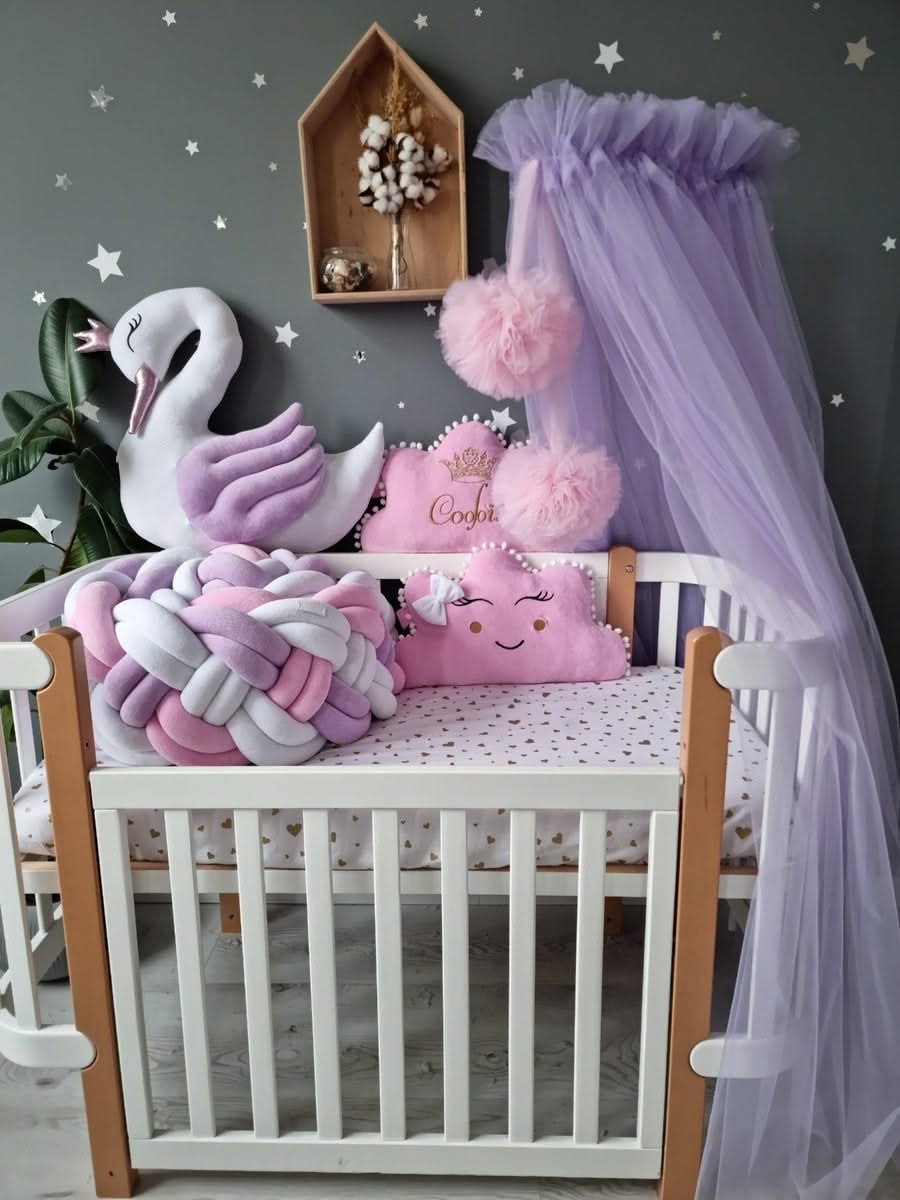 Personalized baby bedding set lavender - KariStudio
