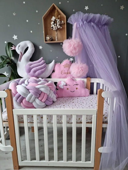 Personalized baby bedding set lavender - KariStudio