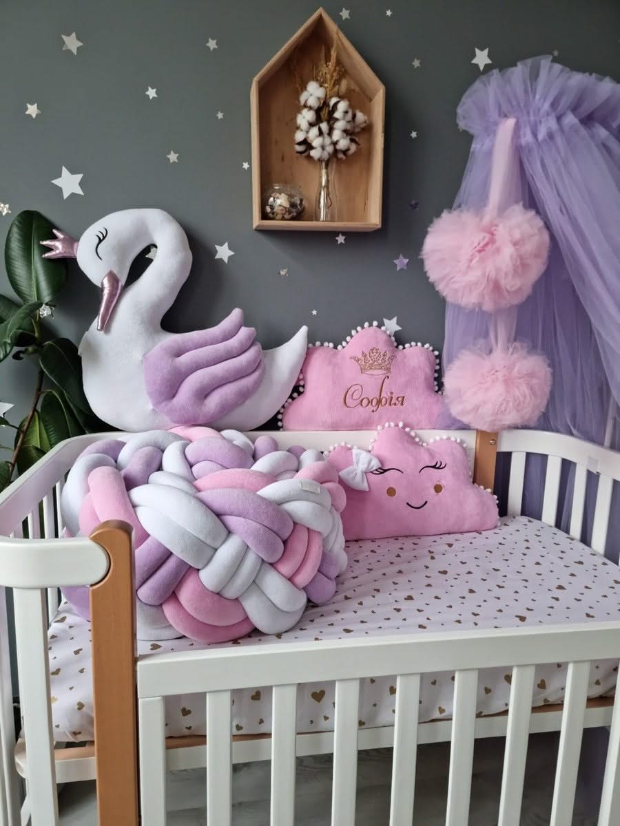Personalized baby bedding set lavender - KariStudio