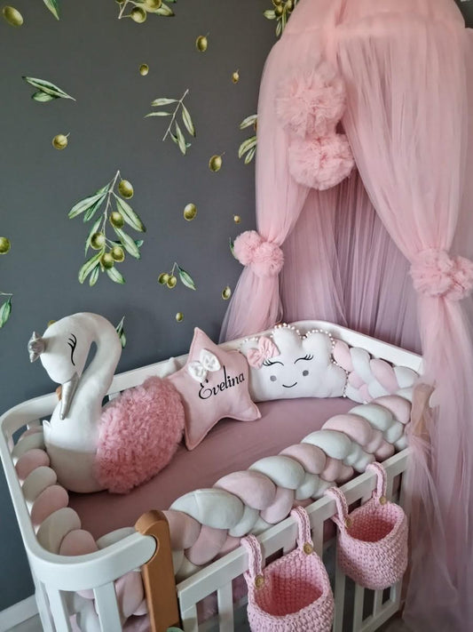 Personalized baby bedding set light pink - KariStudio