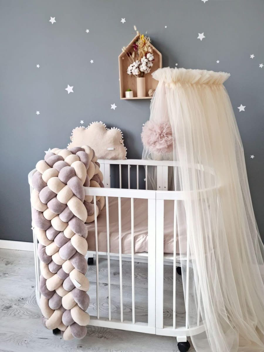 Triple braided crib bumper 30 cm - KariStudio