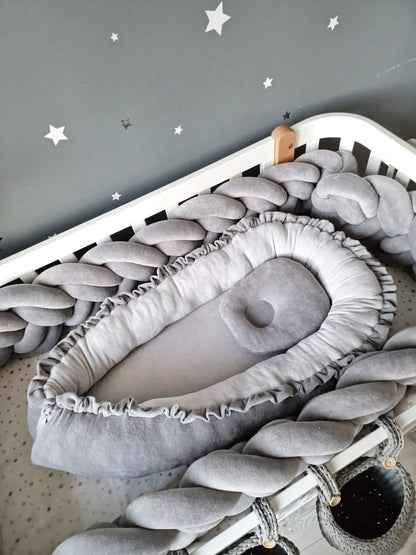 Personalized Baby bedding set for gray - KariStudio