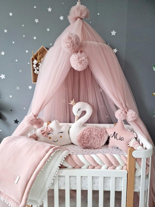 Personalized baby bedding set light blush - KariStudio