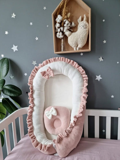 Personalized baby bedding set blush