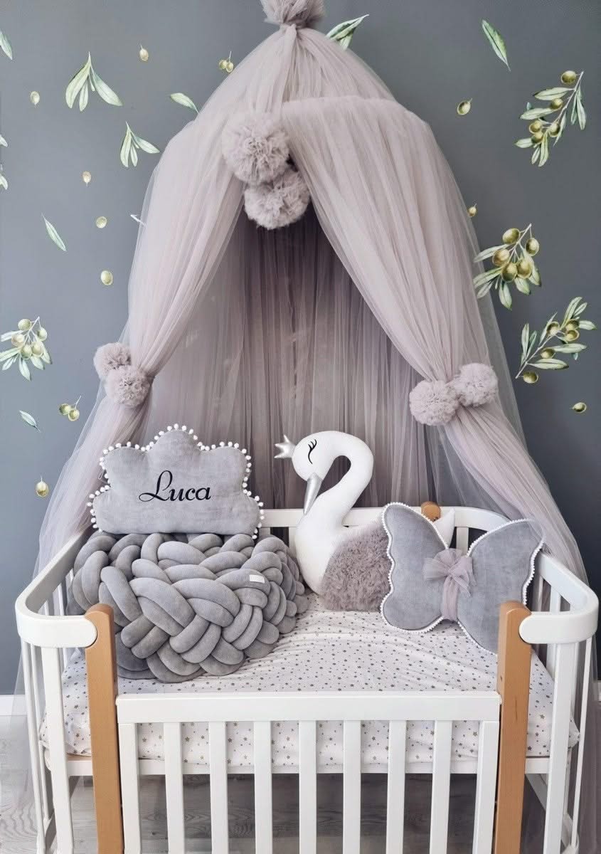 Personalized Baby bedding set for gray - KariStudio