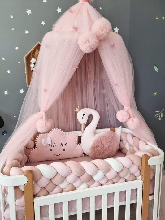 Personalized baby bedding set for girl blush pink - KariStudio
